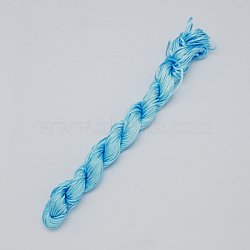 Nylon Thread, Nylon Jewelry Cord for Custom Woven Bracelets Making, Deep Sky Blue, 2mm, about 13.12 yards(12m)/bundle, 10bundles/bag, about 131.23 yards(120m)/bag(NWIR-R002-2mm-17)