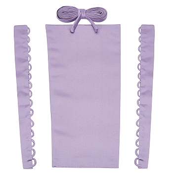 Bridal Dress Zipper Replacement, Adjustable Fit Satin Corset Back Kit, Lace-up Formal Prom Dress, Lilac, 480~4400x15~263x1~3mm