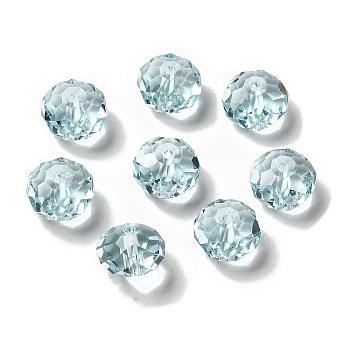 K9 Glass Imitation Austrian Crystal Beads, Faceted, Rondelle, Light Sky Blue, 8x5~5.5mm, Hole: 1.2~1.5mm