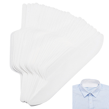 200Pcs Non-Woven Fabric Disposable Neck Collar Sweat Pads, Collar Shirt Protector, Absorbent Collar Liners Pads, White, 288x67x0.6mm