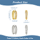 12Pcs 2 Colors Brass Micro Pave Clear Cubic Zirconia Snap on Bails(ZIRC-NB0002-08)-3