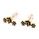Brass Micro Pave Cubic Zirconia Stud Earrings(EJEW-F273-15F-G)-1