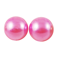 10000pcs ABS Plastic Imitation Pearl Cabochons, Half Round, Hot Pink, 4x2mm(SACR-S738-4mm-Z6)