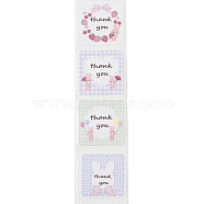 Sealing Label, Picture Stickers with Word Thank You, Letter, 25mm 500pcs/roll(X-DIY-R084-02A)