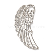 Tibetan Style Alloy Pendants, Wing, Platinum, 31x14.5x2mm, Hole: 2.5mm(PALLOY-R089-38P)