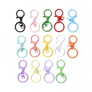 Alloy Keychain Clasps, with Iron Key Rings, Mixed Color, 65mm(FIND-H037-03)