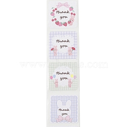 Sealing Label, Picture Stickers with Word Thank You, Letter, 25mm 500pcs/roll(X-DIY-R084-02A)