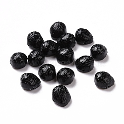 Opaque Acrylic Beads, Nuggets, Black, 10.5x9.5x7.5mm, Hole: 1mm, 1170pcs/500g(OACR-P013-26)