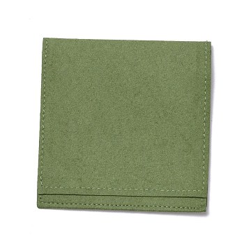 Microfiber Gift Packing Pouches, Jewlery Pouch, Dark Olive Green, 15.5x8.3x0.1cm