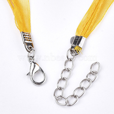Waxed Cord and Organza Ribbon Necklace Making(NCOR-T002-112)-3