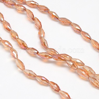 Electroplate Crystal Glass Rice Beads Strands(EGLA-F042-A01)-2