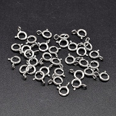 925 Sterling Silver Spring Ring Clasps(STER-F014-06A)-2