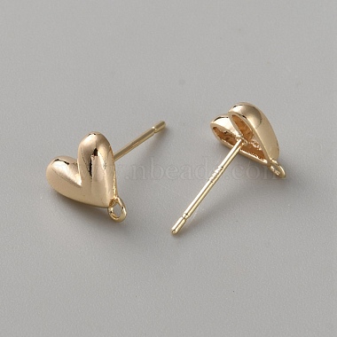 Brass Studs Earring Findings(KK-WH0109-13G)-2