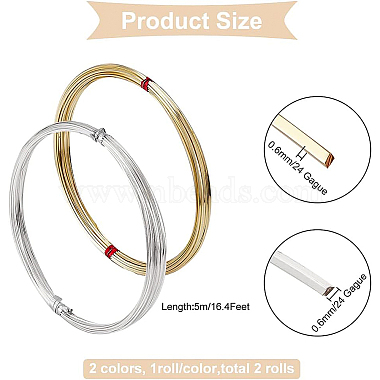 2Pcs 2 Colors Brass Wire(FIND-BC0003-77)-2