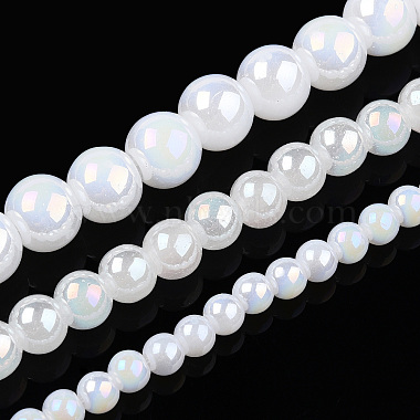 Electroplate Imitation Jade Glass Beads Strands(GLAA-T032-J6mm-AB01)-4