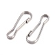 304 Stainless Steel Keychain Clasp Findings(STAS-O105-02P-28mm)-2
