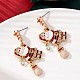 Alloy Enamel Santa Claus Dangle Stud Earrings(FS-WGFB69C-01)-5