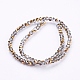 Half Plated Faceted Rondelle Electroplate Glass Beads Strands(X-EGLA-D020-3x2mm-14)-2