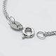 Rhodium Plated 925 Sterling Silver Chain Necklaces(STER-F039-55cm-17P)-2