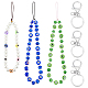 3Pcs 3 Style Glass Pearl & Lampwork & Glass Seed Beads Mobile Straps(KEYC-OC0001-19)-1