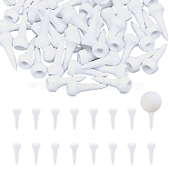 100Pcs Plastic Golf Tees, Mushroom Head Golf Tees, White, 33x13.5~14mm(AJEW-CA0003-40)