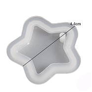 DIY Pendant Silicone Molds, Resin Casting Molds, for UV Resin, Epoxy Resin Jewelry Makings, Star, 44x8mm(PW-WG82759-06)