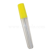 Plastic Sewing Needle Holder Storage Case, Needle Tube Toothpick Storage Organizer Box, Yellow, 10cm(WG75435-02)