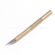 Brass Wood Carving Tools, Steel Sculpting Knife, for  Wood Carving/DIY Arts/Crafts Supplies, Golden, 141.5x8mm(X-TOOL-S010-13)