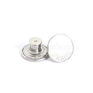 Alloy Button Pins for Jeans, Nautical Buttons, Garment Accessories, Round, Platinum, 17mm(PURS-PW0009-01C-02P)