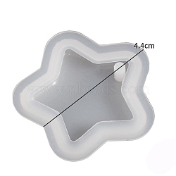 DIY Pendant Silicone Molds, Resin Casting Molds, for UV Resin, Epoxy Resin Jewelry Makings, Star, 44x8mm(PW-WG82759-06)