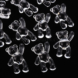 Transparent Acrylic Beads, Bear, Clear, 37x28x13mm, Hole: 2.5mm(X-MACR-S373-01B-205)
