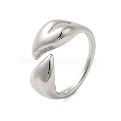 304 Stainless Steel  Rings for Women, Stainless Steel Color, US Size 7 1/4(17.5mm)(RJEW-U013-10P)