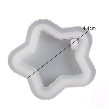 DIY Pendant Silicone Molds, Resin Casting Molds, for UV Resin, Epoxy Resin Jewelry Makings, Star, 44x8mm