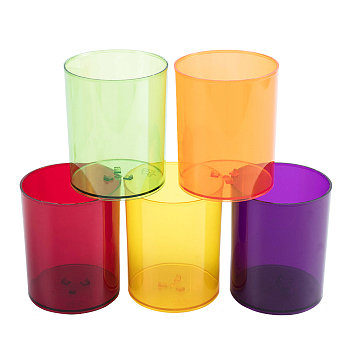 Ahandmaker Plastic Candle Cups, for Candle Making Tools, Column, Mixed Color, 53x64.5mm, Inner Diameter: 52mm, 4colors, 2pcs/color, 8pcs/set