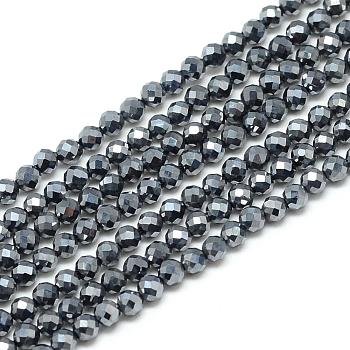 Terahertz Stone Beads Strands, Faceted, Round, 2x2mm, Hole: 0.5mm, about 188pcs/strand, 15.9 inch