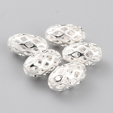 925 Sterling Silver Plated Rice Brass Beads