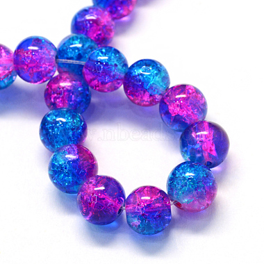 Baking Painted Transparent Crackle Glass Round Bead Strands(DGLA-Q018-8mm-49)-2