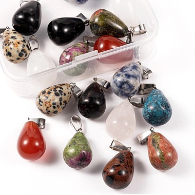 20Pcs 10 Style Natural Gemstone Pendants(G-LS0002-13)-3