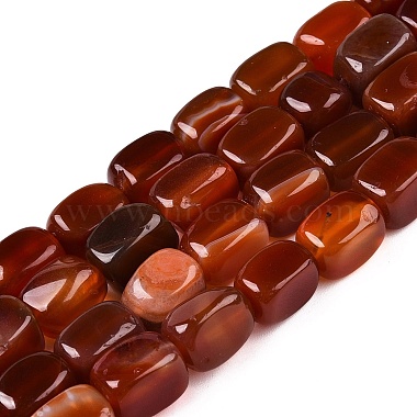 brins de perles d'agate rouge naturelle (teintes et chauffées)(G-T138-104)-4