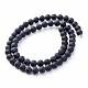 Natural Grade A Black Agate Beads Strands(X-G447-3)-2