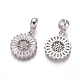 Brass Micro Pave Clear Cubic Zirconia European Dangle Charms(OPDL-L016-01P)-2