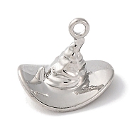 Alloy Pendants, Hat Charms, Platinum, 11x14.5x11.5mm, Hole: 1.5mm(FIND-U024-04G)