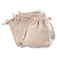 Cotton Packing Pouches Drawstring Bags, Gift Sachet Bags, Muslin Bag Reusable Tea Bag, Wheat, 11x9.5cm(ABAG-R011-10x12)