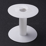 (Defective Closeout Sale), Plastic Spools, Wheel, White, 9x8cm, Hole: 2.2cm(TOOL-XCP0001-06)