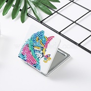 DIY Diamond Painting Stickers Kits For Plastic Mirror Making, with Glass, Resin Rhinestones, Diamond Sticky Pen, Tray Plate and Glue Clay, Rectangle with Cat Pattern, Mixed Color, 69x70x10mm(DIY-F059-40)