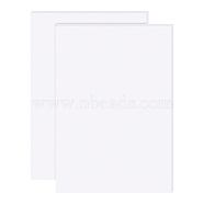 Silicone Single Side Board, with Adhesive Back, Rectangle, White, 30x21x0.15cm(AJEW-BC0006-18)