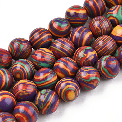 Round Dyed Synthetic Gemstone Beads Strands, Colorful, 8mm, Hole: 1mm, about 42~43pcs/strand, 14.37~14.65 inch(36.5~37.2cm)(X-G-R251-02A)