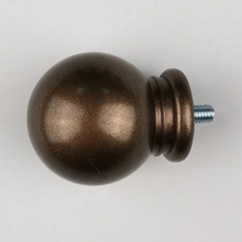ABS Plastic Curtain Rod Head, Round, Coconut Brown, 49x34mm, Pin: 5mm