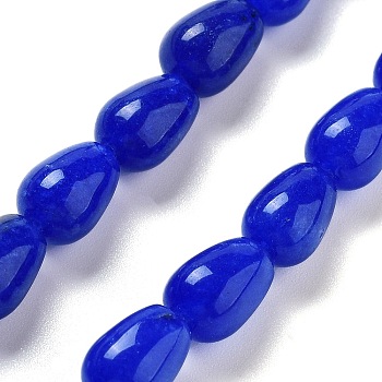 Dyed Synthetic Lapis Lazuli Beads Strands, Teardrop, 9x6mm, Hole: 1.2mm, about 44pcs/strand, 15.75''(40cm)