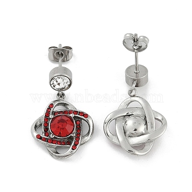 304 Stainless Steel Flower Stud Earrings(EJEW-A119-05P)-4